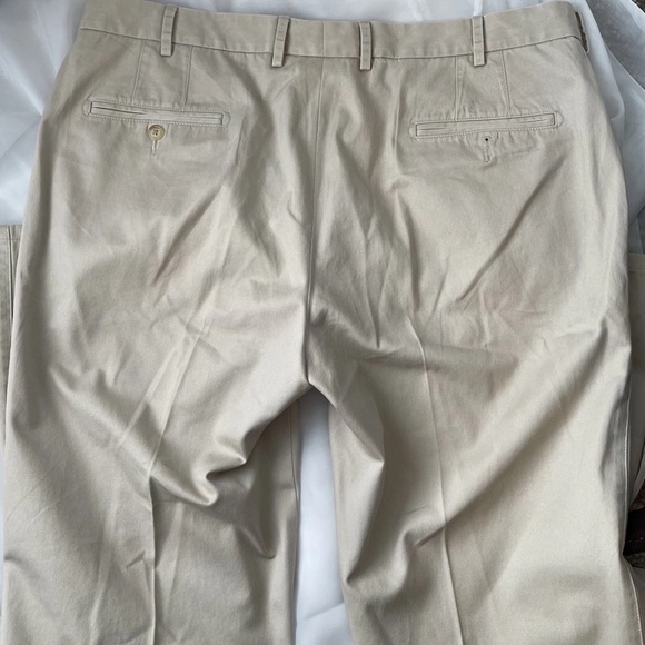 Peter Millar Pants Beige Chinos Flat Front Pima Cotton Ankle 38x32 - Picture 4 of 7